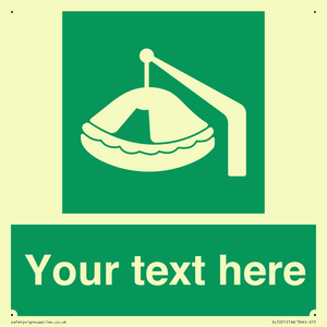 Custom sign Safe condition Davit-launched liferaft